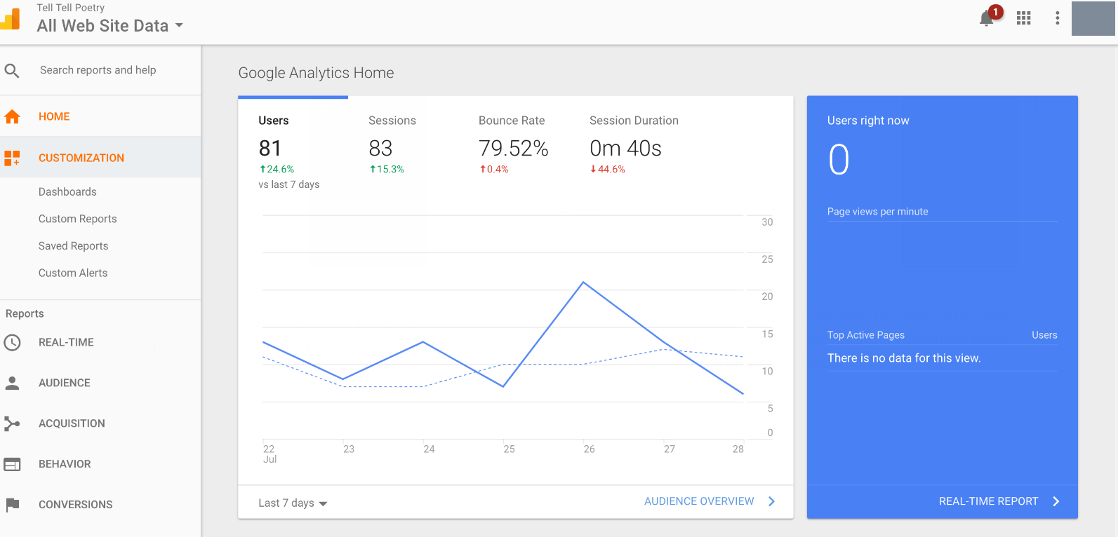 Google Analytics Graph